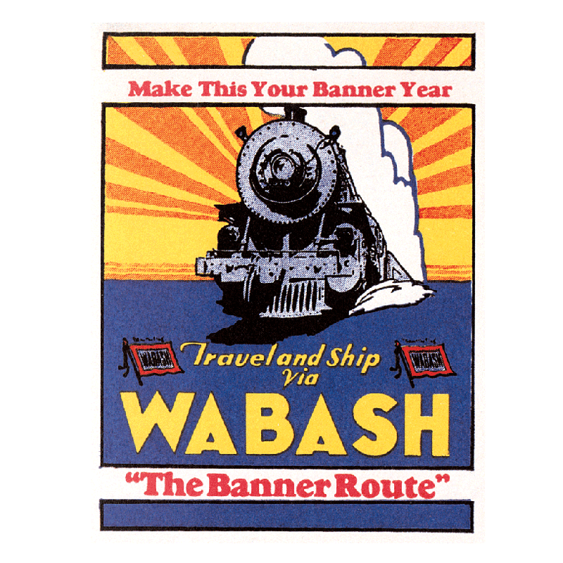 Railroads Across America - Travel Label Sticker Box