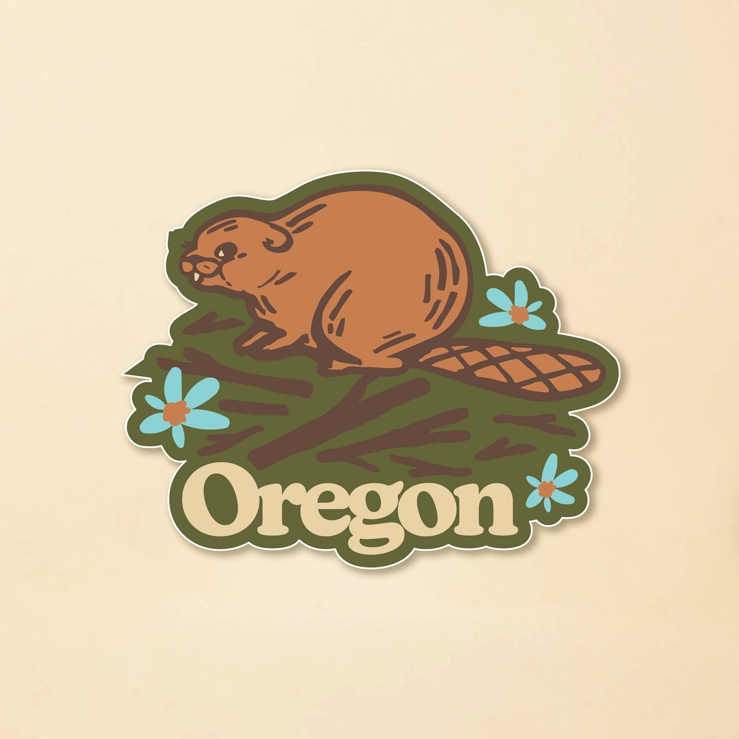 Oregon Baby Beaver Sticker