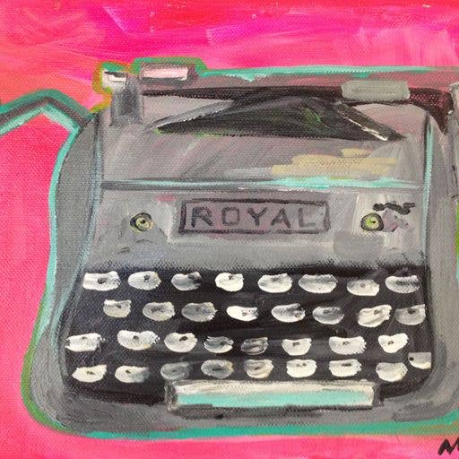 Neon Pink Royal Greeting Card