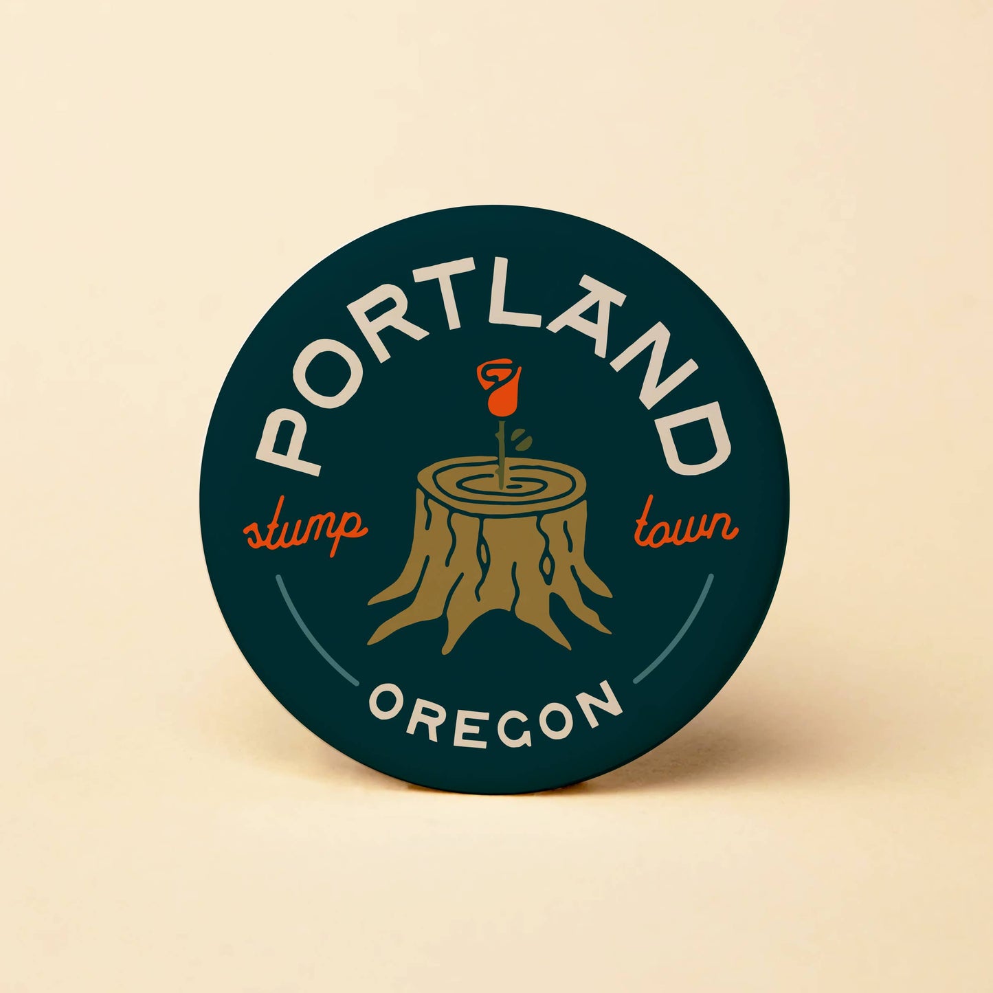 Portland Stumptown Round Magnet