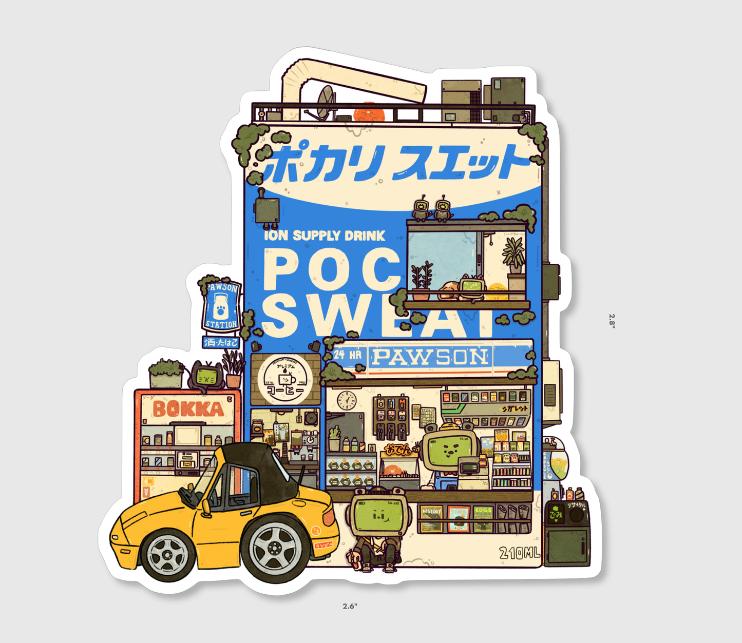 Pocari Sweat Konbini Vinyl Sticker