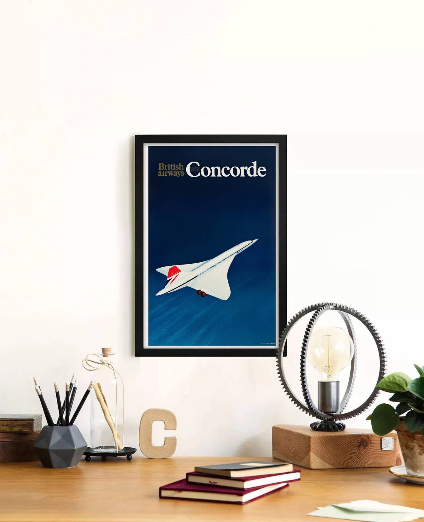 British Airways Concorde 1970s Travel Poster Print