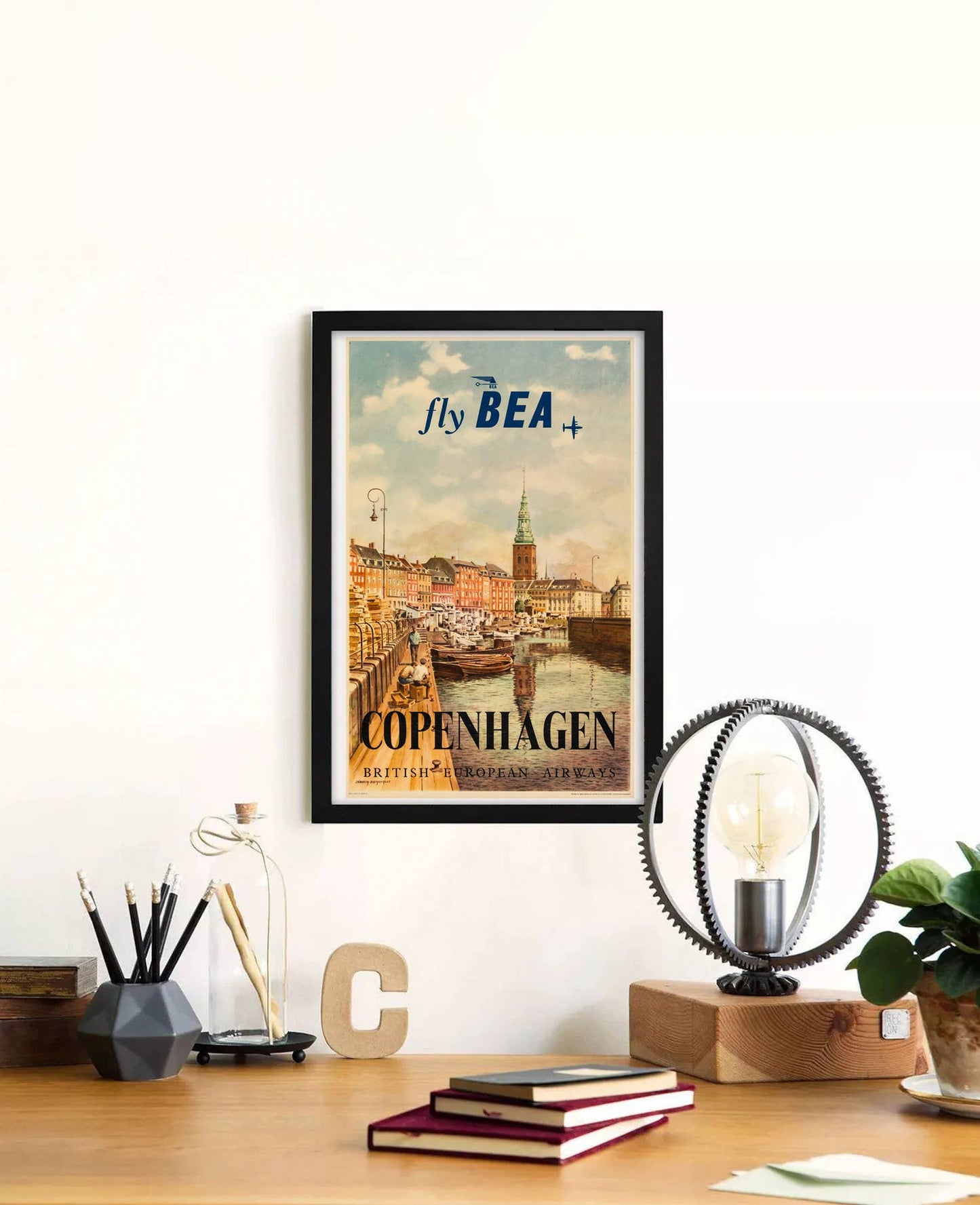 Fly BEA (Copenhagen) 1940s Poster
