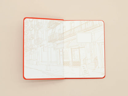 Flexi Linen Journal Persimmon