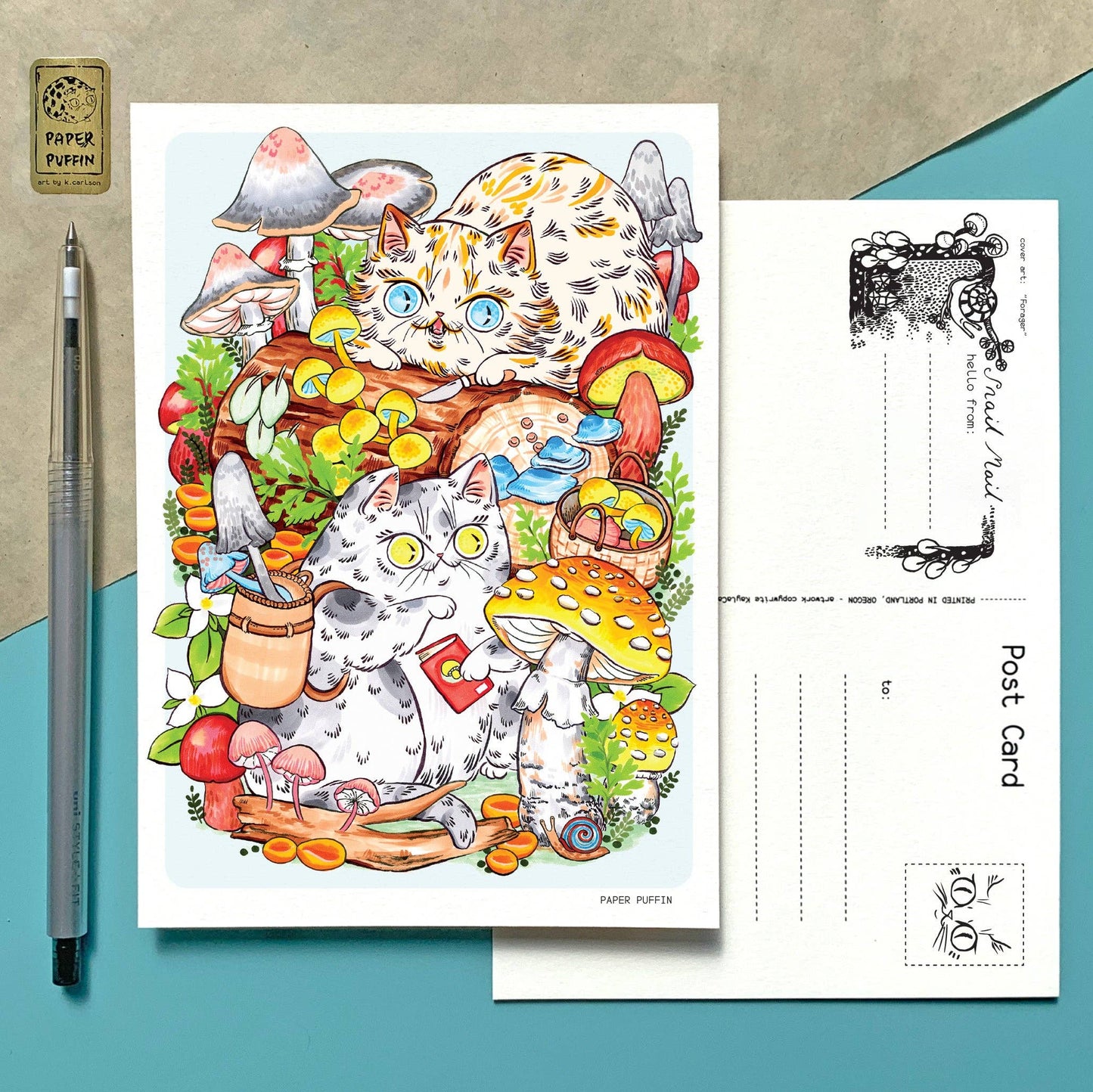 Curious Foragers Postcard