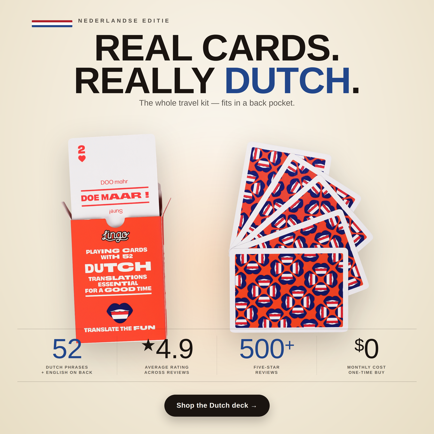 Dutch Travel Playing Cards