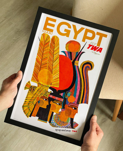 Trans World Airlines 1960s Egypt Travel Poster