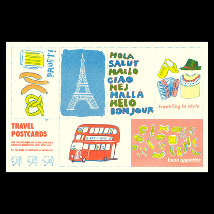 Europe Interactive Travel Map & Postcard Set