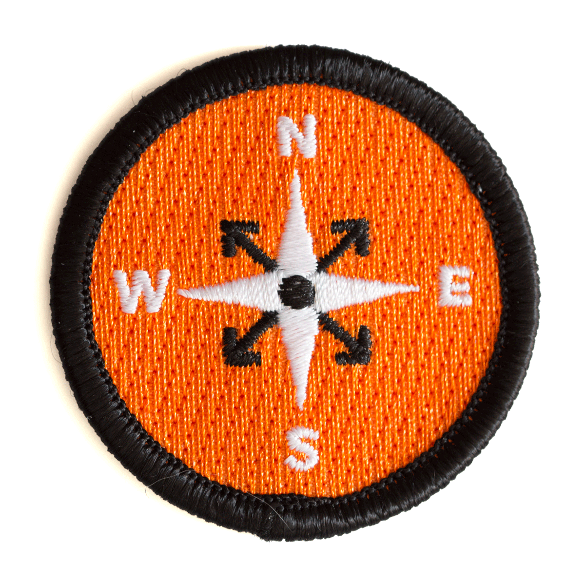 Compass Embroidered Iron-On Patch