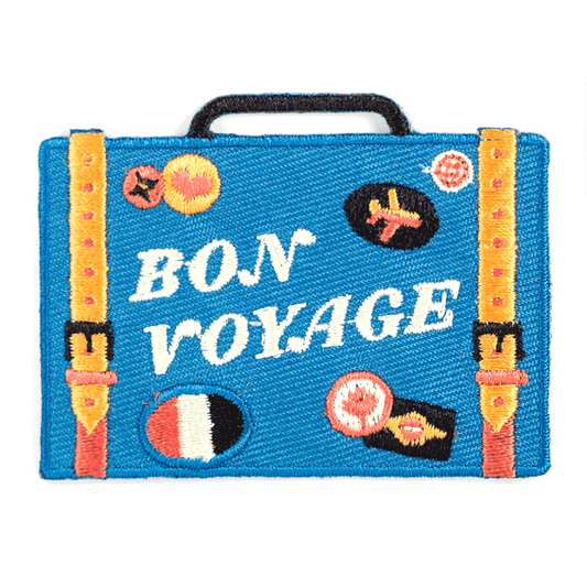 Bon Voyage Embroidered Iron-On Patch