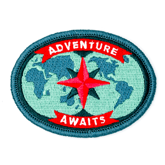 Adventure Awaits Embroidered Iron-On Patch