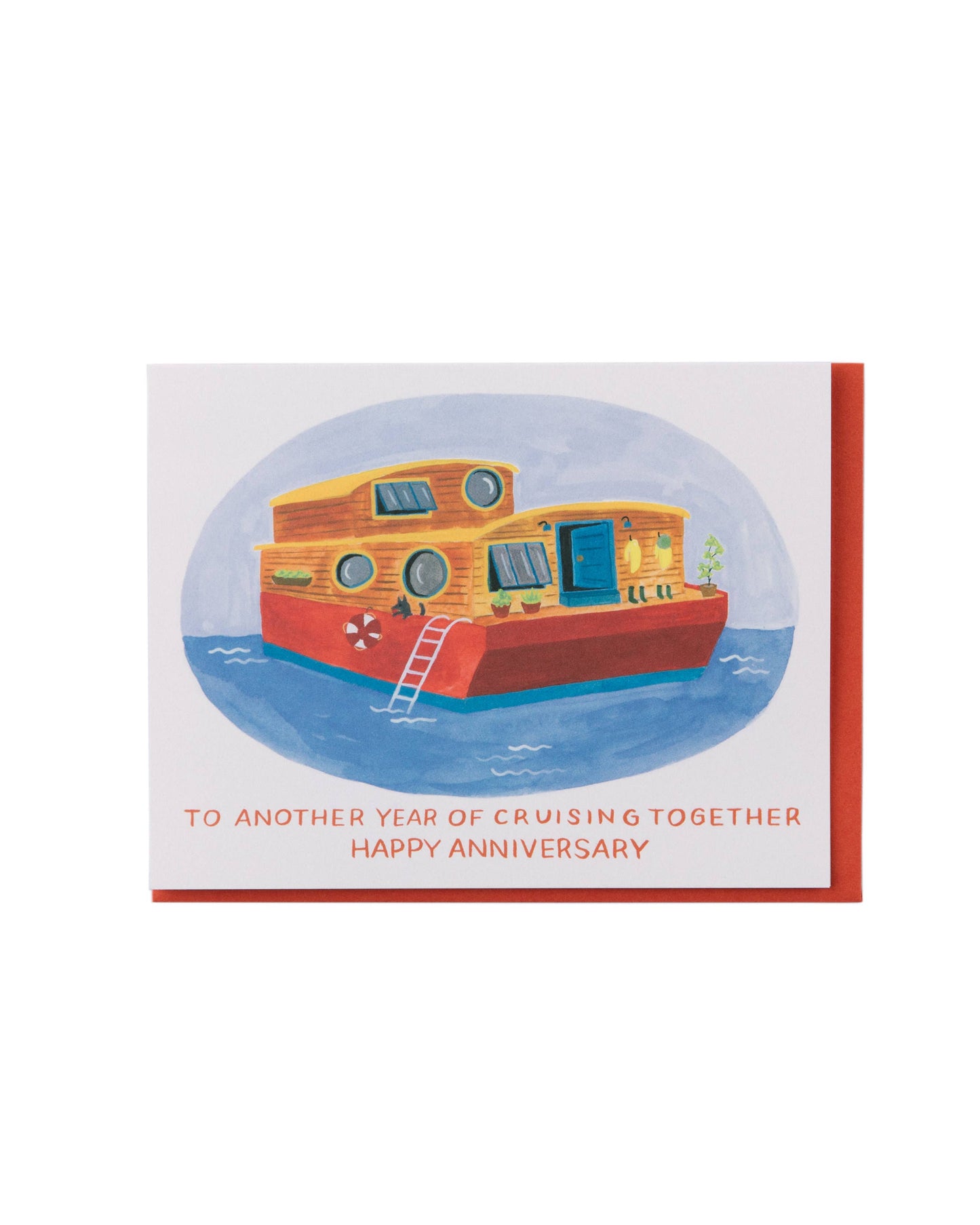 Houseboat Anniversary Card