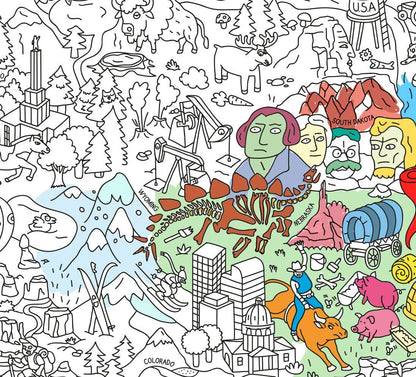 USA Giant Coloring Poster