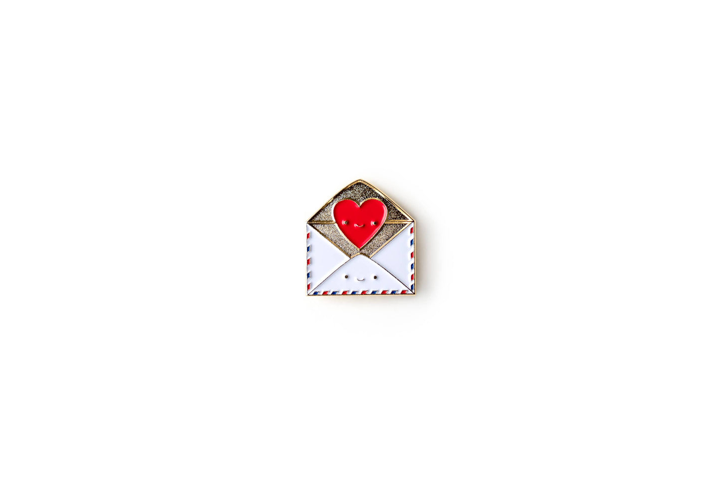 Send Love Snail Mail Envelope with Heart Enamel Pin