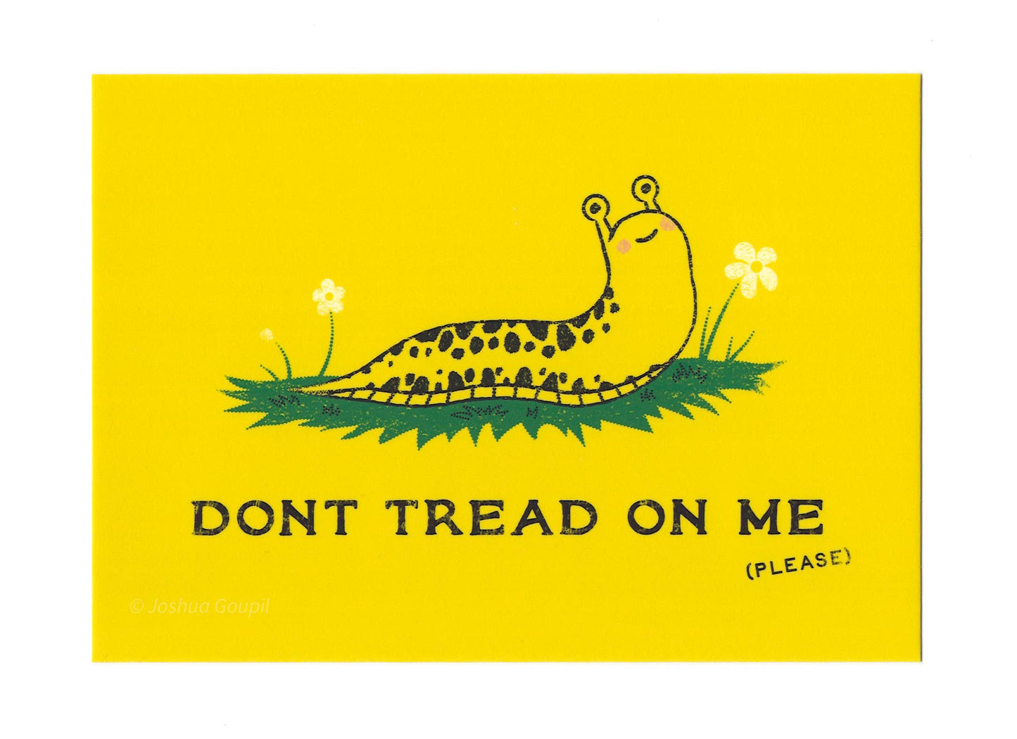 Don't Tread On Me (Please) Banana Slug Postcard