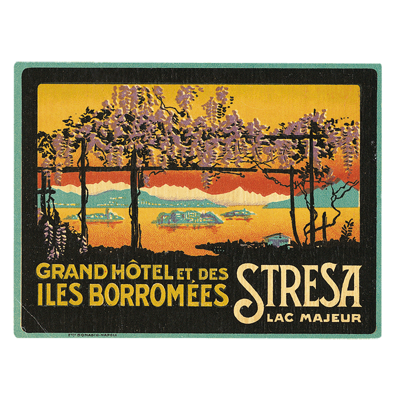 Grand Hotels - Travel Label Sticker Box