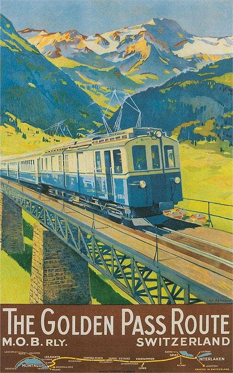 Swiss Railway Art Print