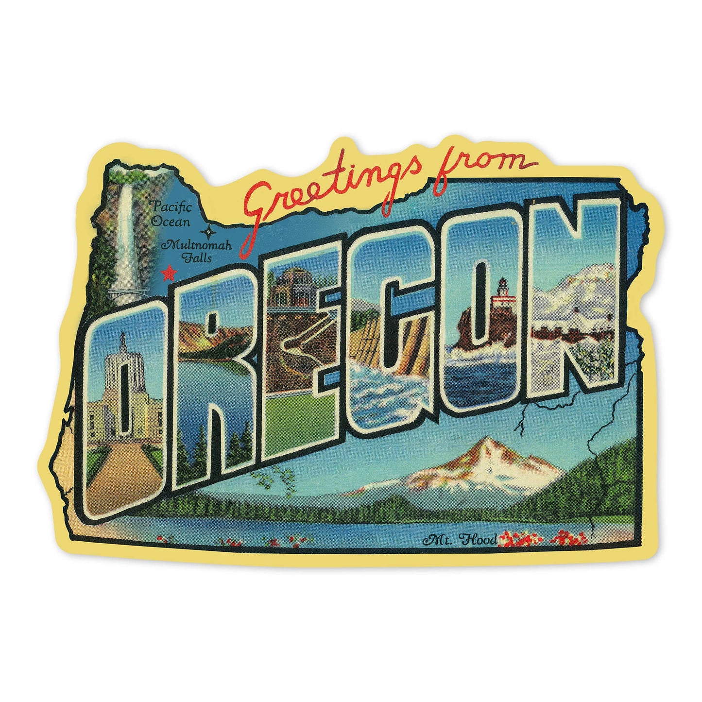 Greetings from Oregon State Vinyl Sticker
