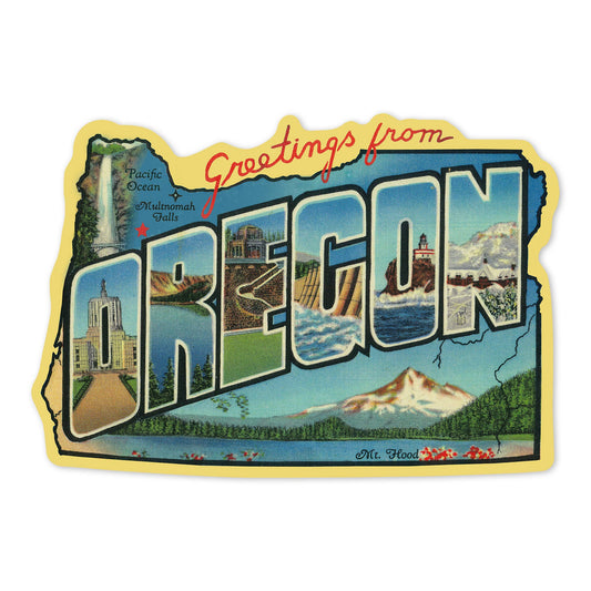 Greetings from Oregon State Vinyl Sticker
