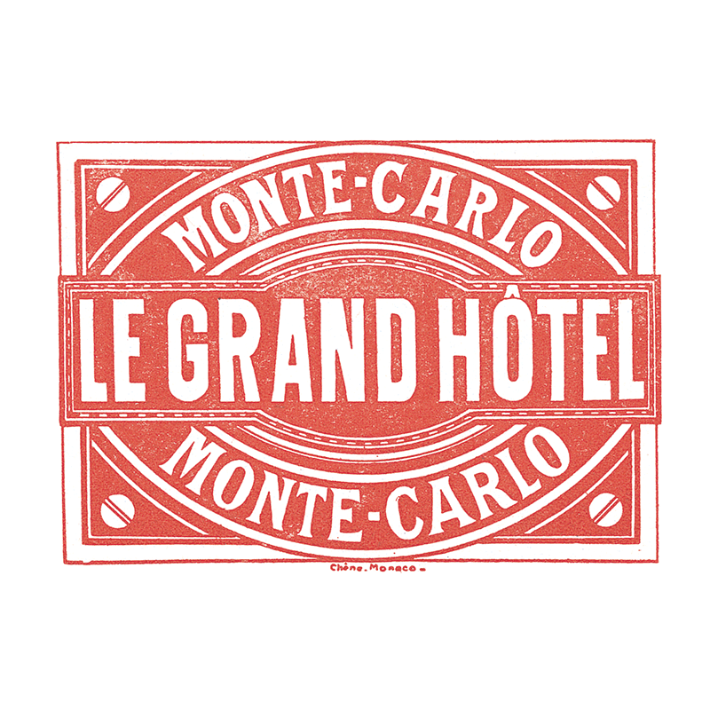 Grand Hotels - Travel Label Sticker Box