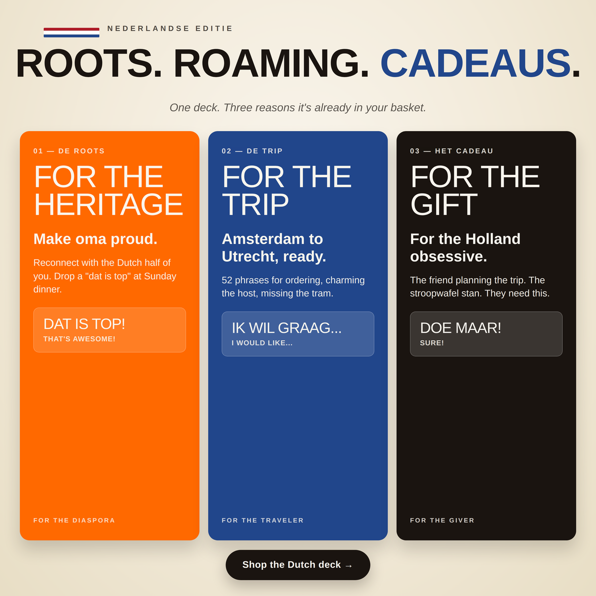 Dutch Travel Playing Cards