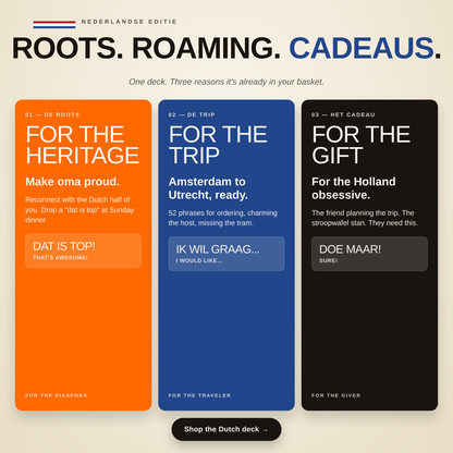 Dutch Travel Playing Cards