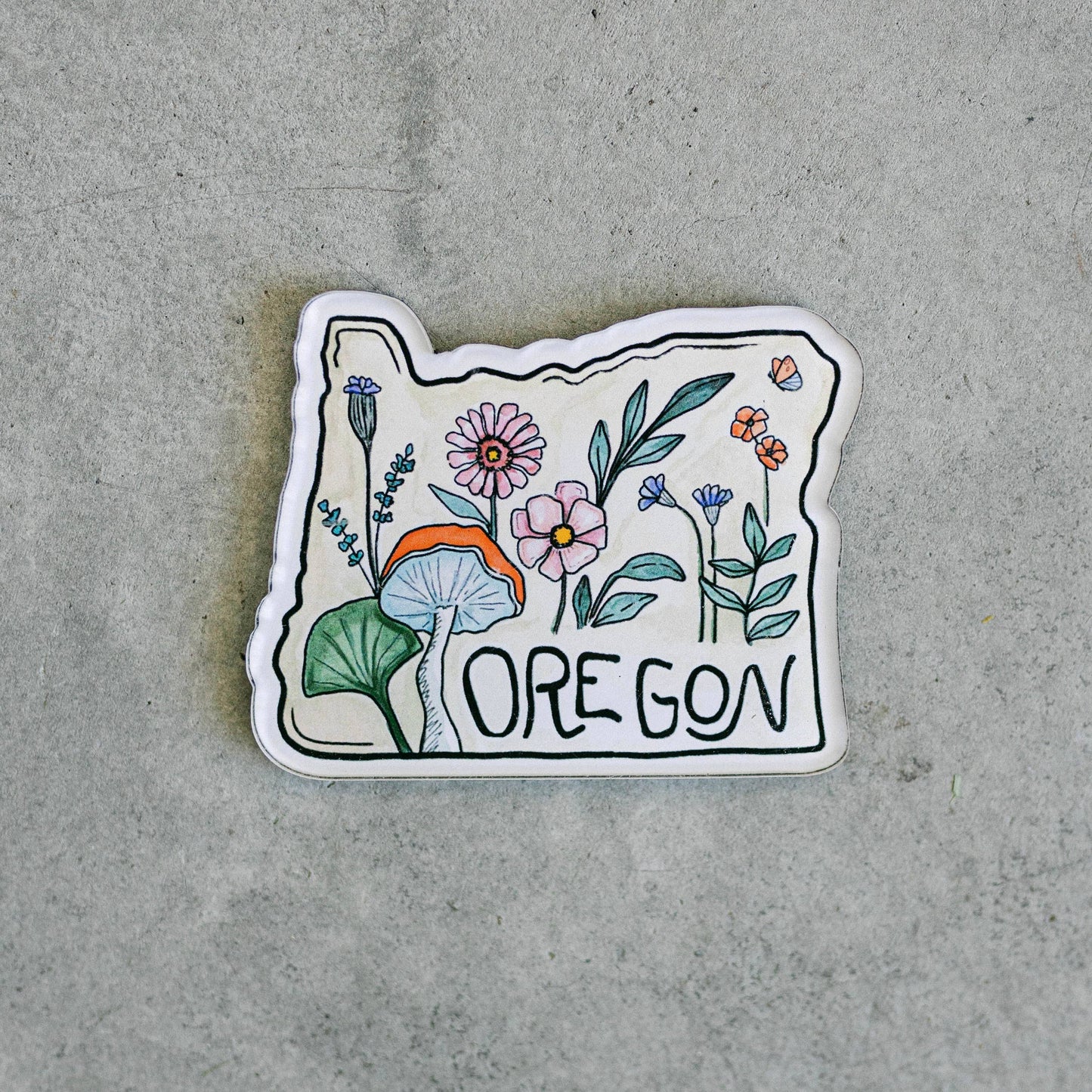 Wildflower Oregon Acrylic Magnet