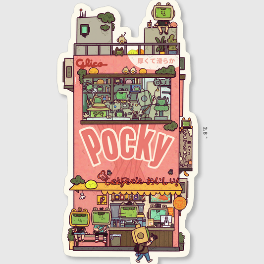 Pocky Box Crepe Shop Vinyl Sticker