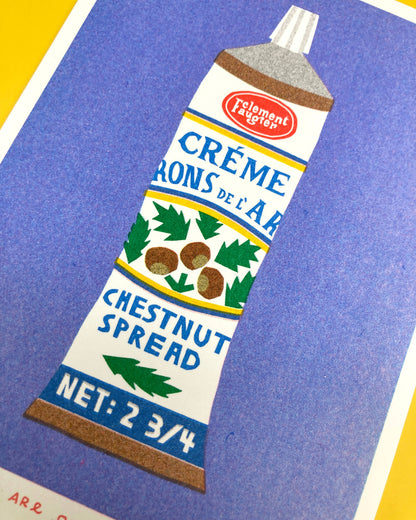 French chestnut spread Risograph