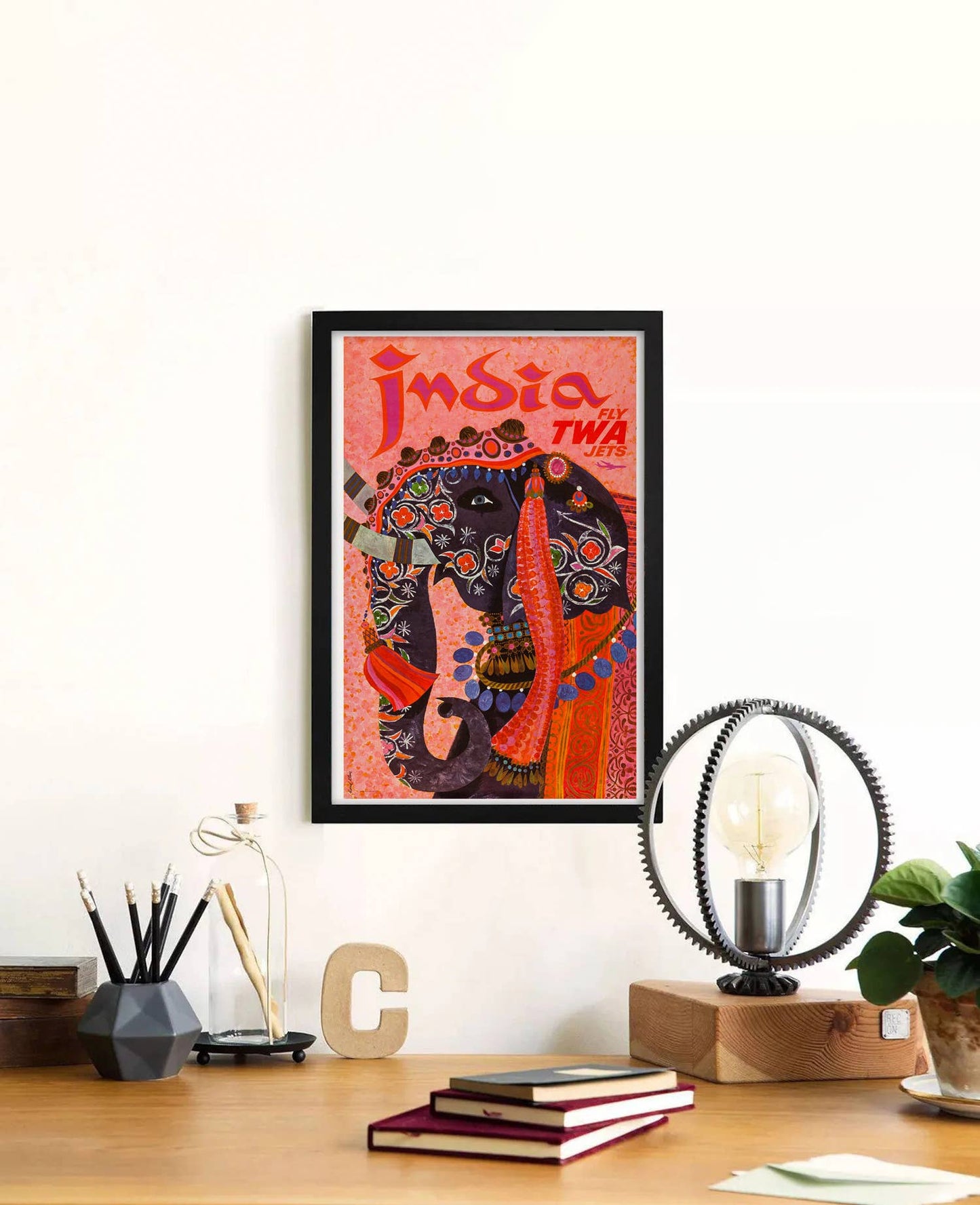 TWA Airlines (India) 1960s Poster