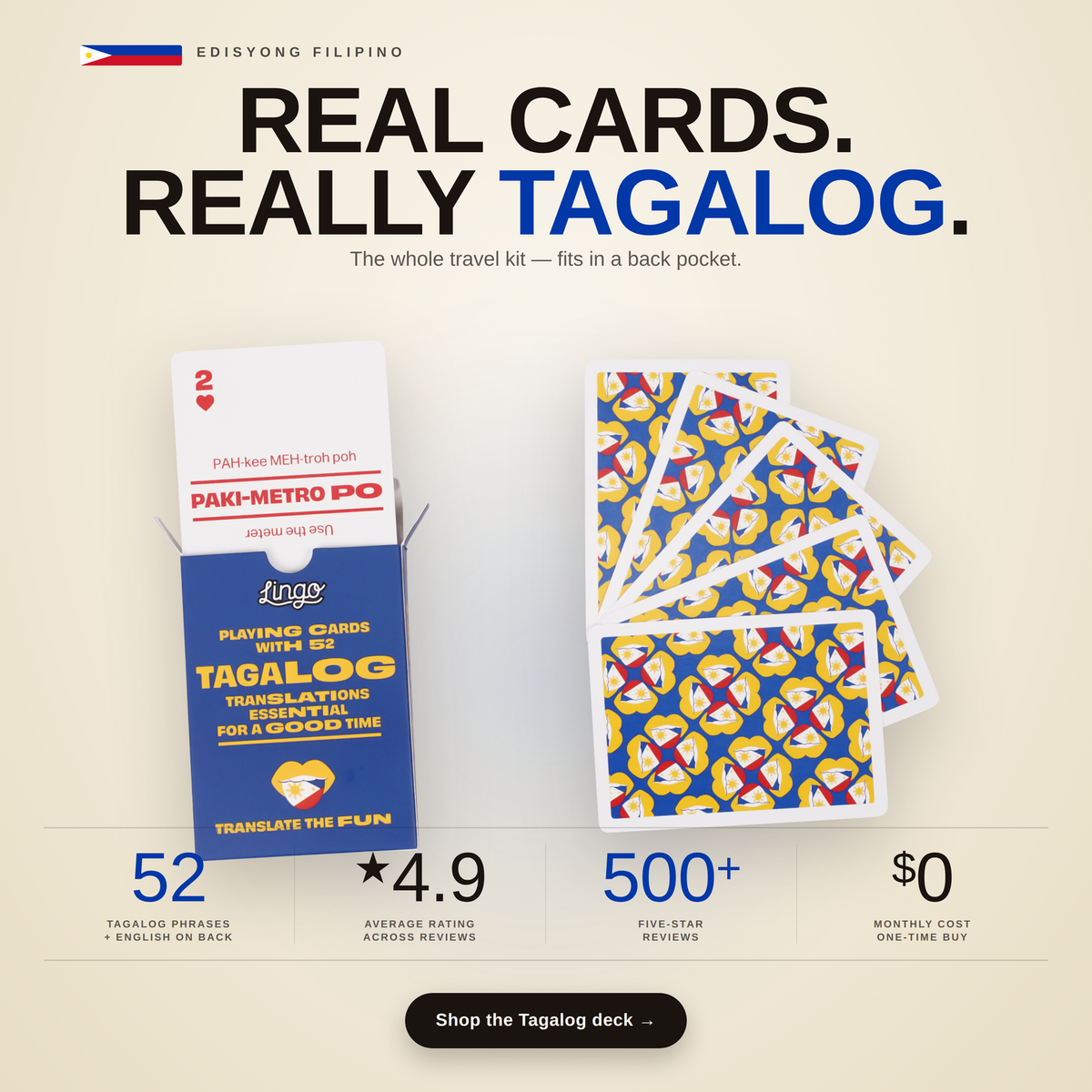 Tagalog Travel Playing Cards