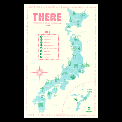 Japan Interactive Travel Map & Postcard Set