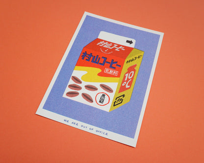 Milky coffee box Risograph