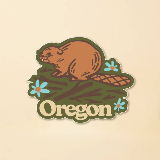 Oregon Baby Beaver Sticker