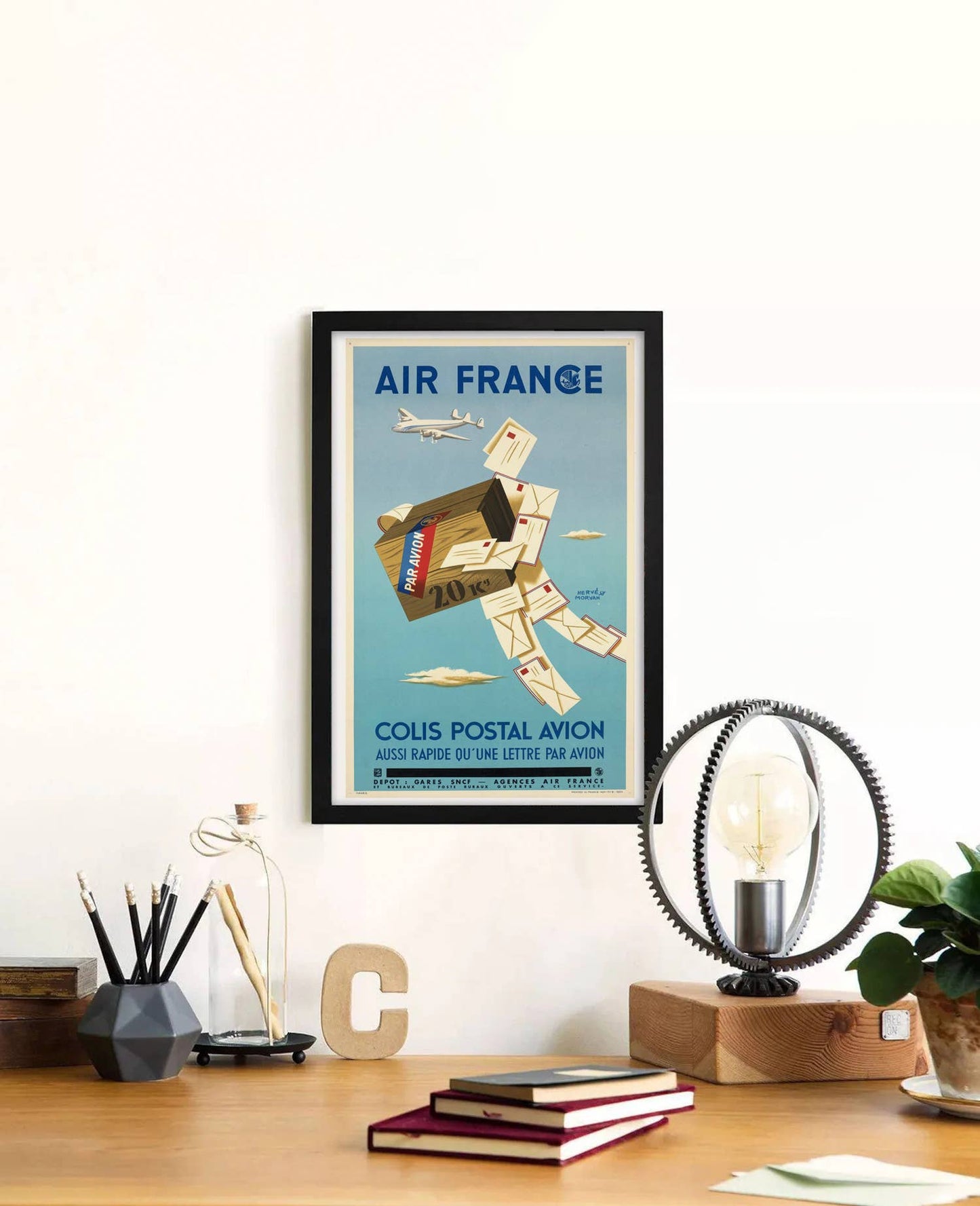 Air France 1950 Air Mail Poster