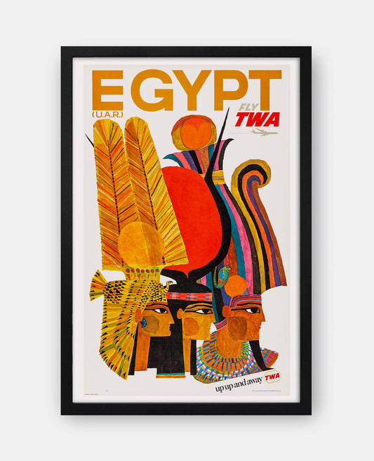 Trans World Airlines 1960s Egypt Travel Poster