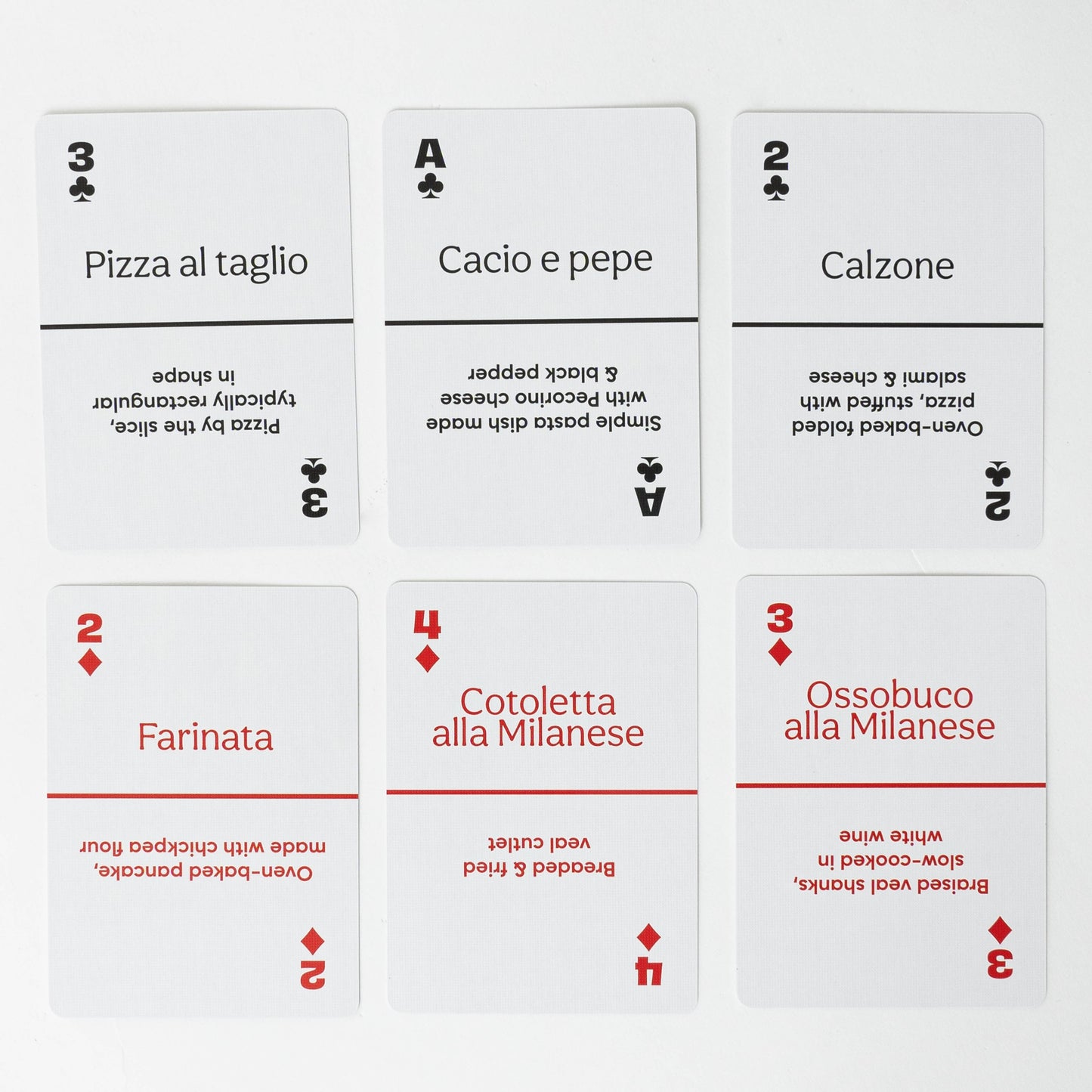 Italian Street Food Playing Cards