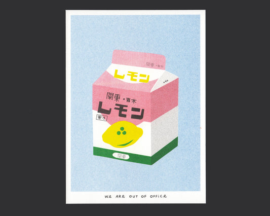 Japanese lemon milk risograph