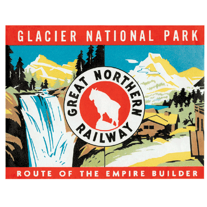 Railroads Across America - Travel Label Sticker Box