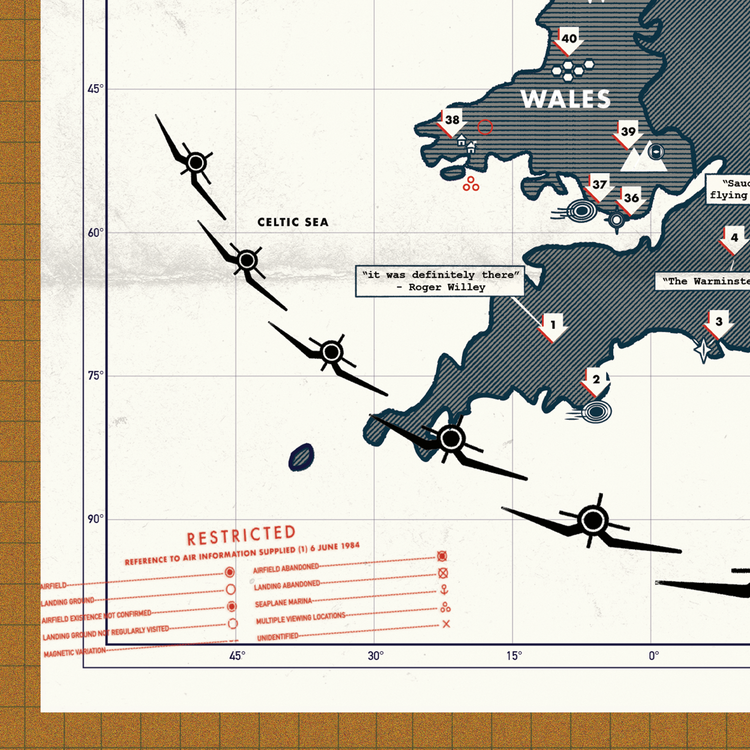 Skies Above England - UFO Aliens Map & Cultural Guide
