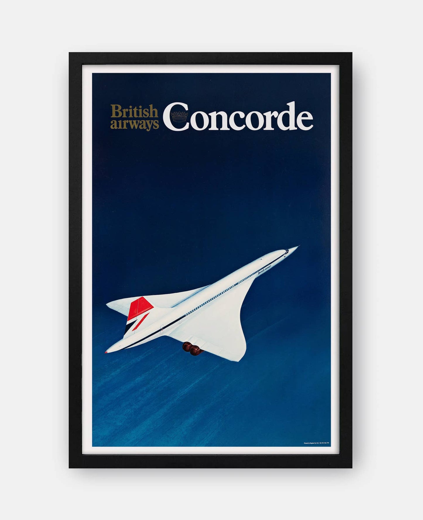 British Airways Concorde 1970s Travel Poster Print
