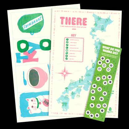 Japan Interactive Travel Map & Postcard Set