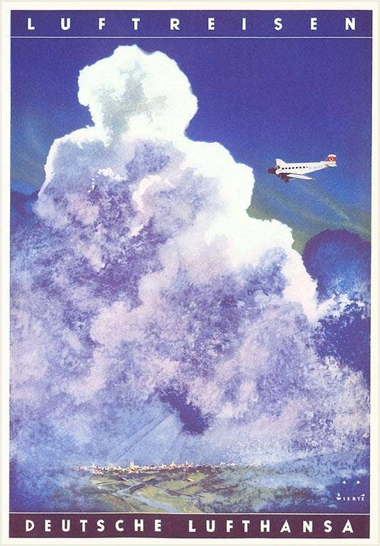 Lufthasnsa Air Travel  Art Print