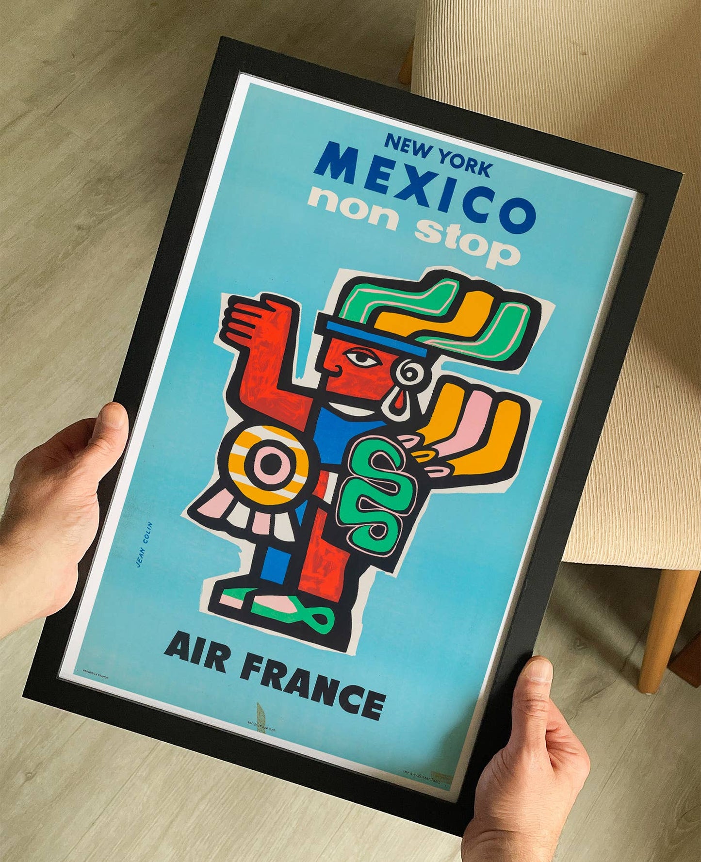 Air France Vintage Mexico Travel Poster