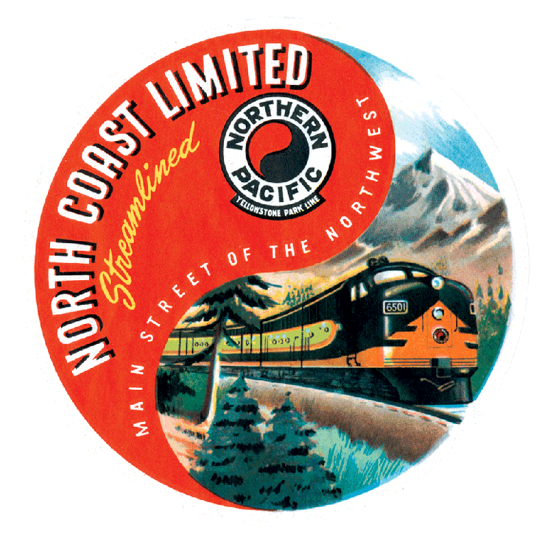 Railroads Across America - Travel Label Sticker Box