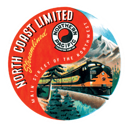 Railroads Across America - Travel Label Sticker Box