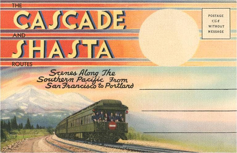 Cascade and Shasta Train Magnet