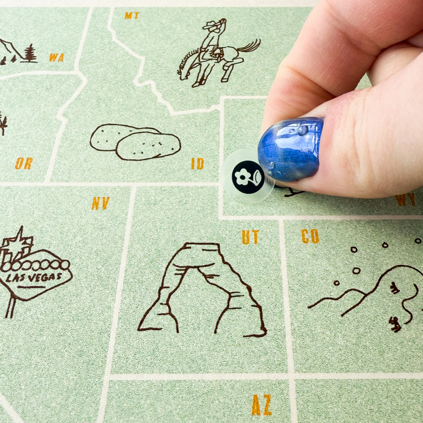 United States Road Trip Interactive Travel Map & Postcards
