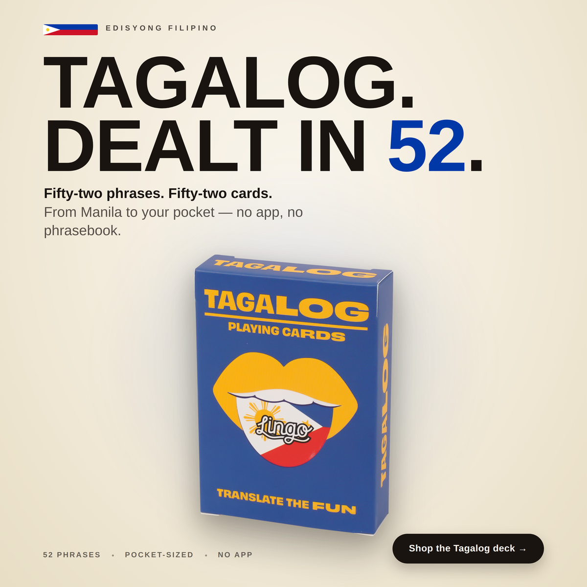 Tagalog Travel Playing Cards
