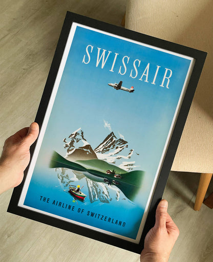 Swissair 1949 Travel Poster